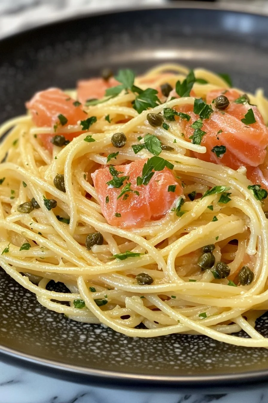 Mary Berry Smoked Salmon Pasta (Lemon Caper Angel Hair)