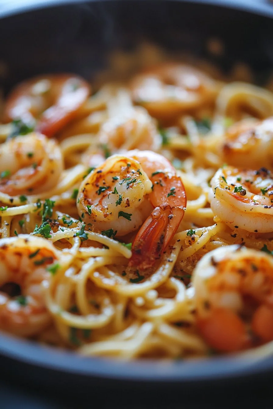 One-Pot Garlic Butter Shrimp Pasta