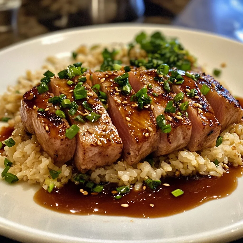 Ruth's Chris Ahi Tuna Recipe showcasing a beautifully plated dish.