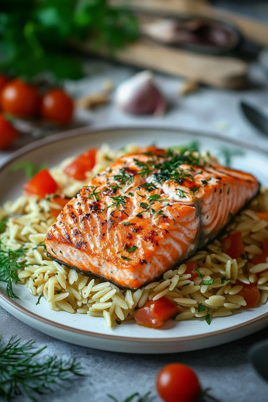 Salmon & Orzo Rice