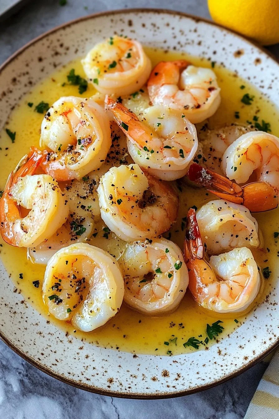 Scallops and Shrimp in Garlic Butter Sauce