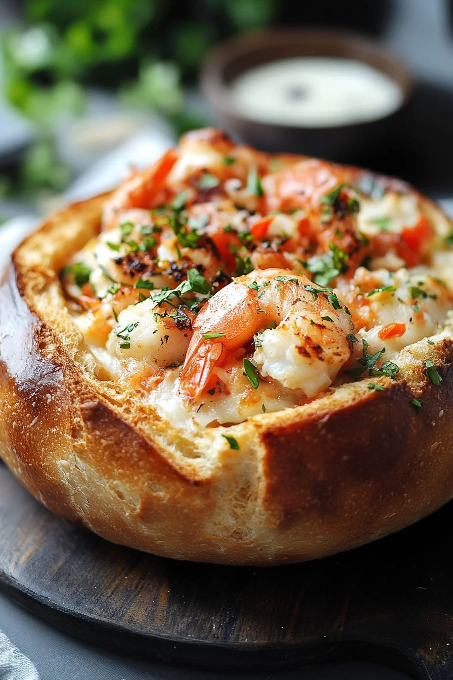 Stuffed Seafood Bread Bowl