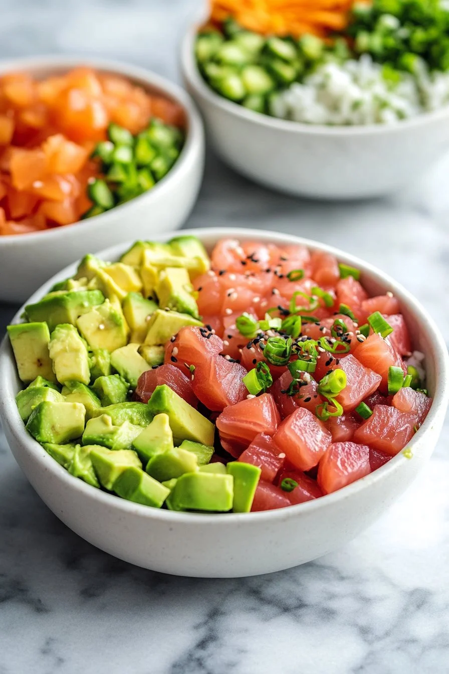 Tuna Poke Recipe with Avocado Bowls