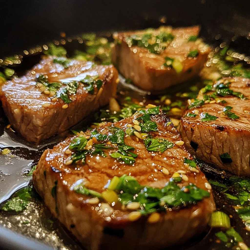 Delicious grilled tuna steak marinated for a flavorful meal.