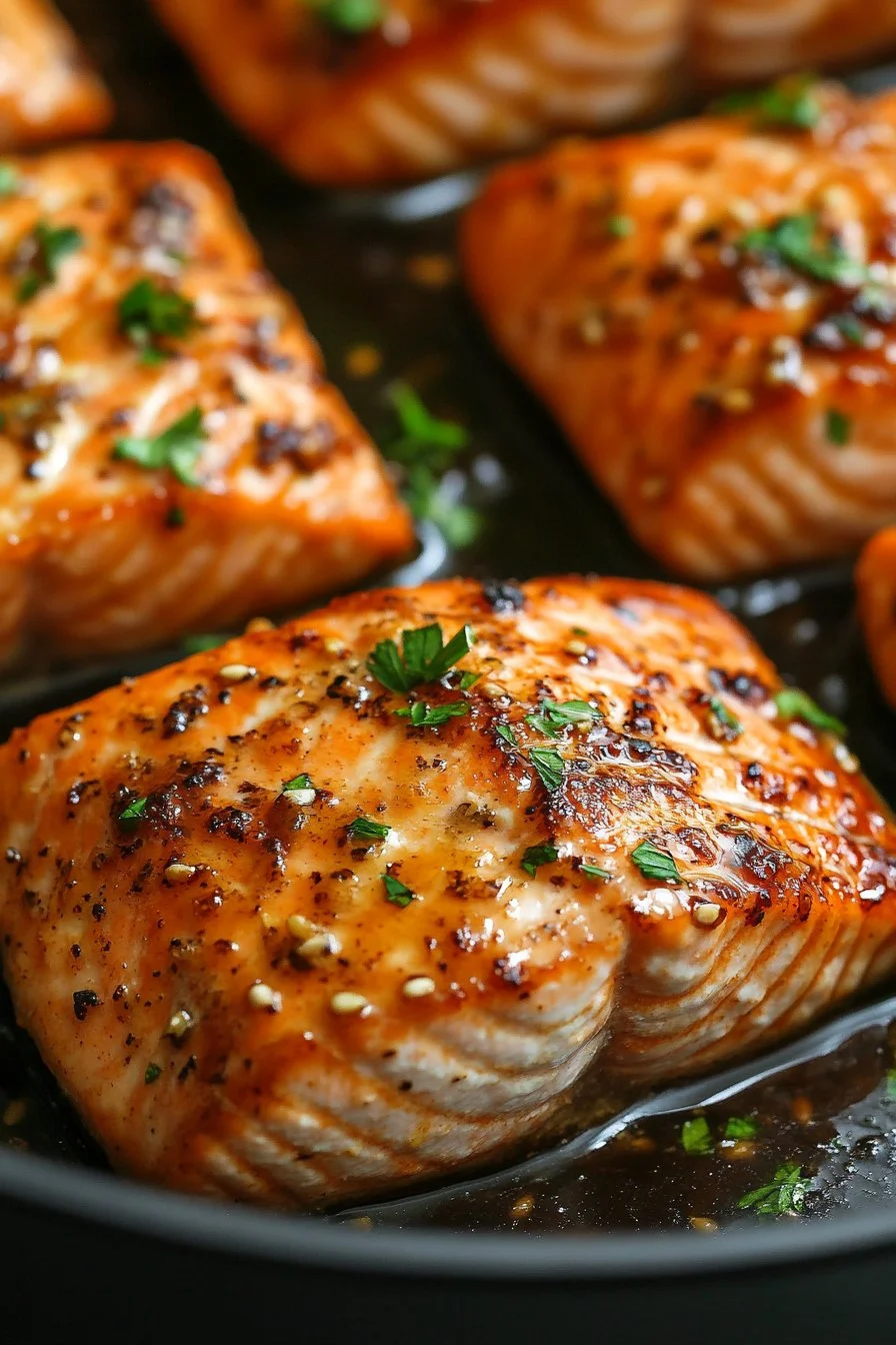 Air Fryer Honey Glazed Salmon