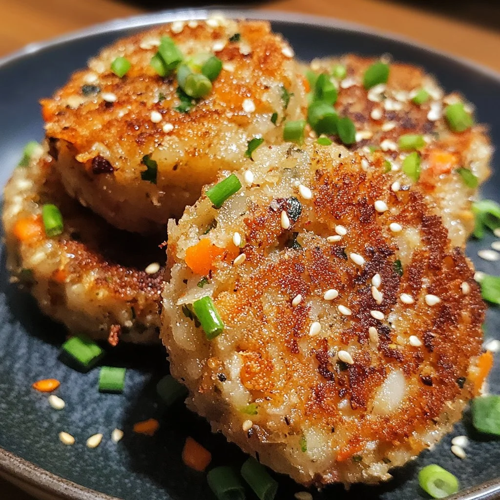 Delicious Asian-style tuna cakes served with a spicy dipping sauce.