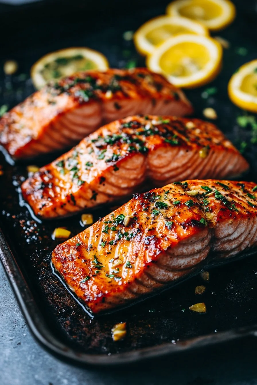 Baked Salmon With Garlic Mayo