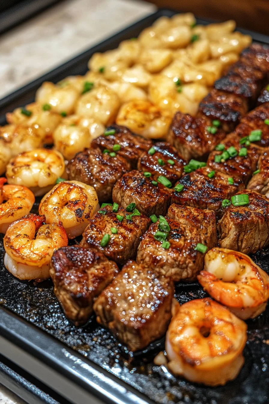 Blackstone Hibachi Steak and Shrimp