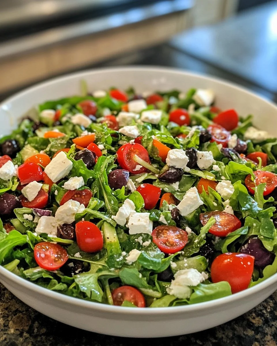 A colorful Cape Cod Salad with fresh greens, cranberries, and walnuts.