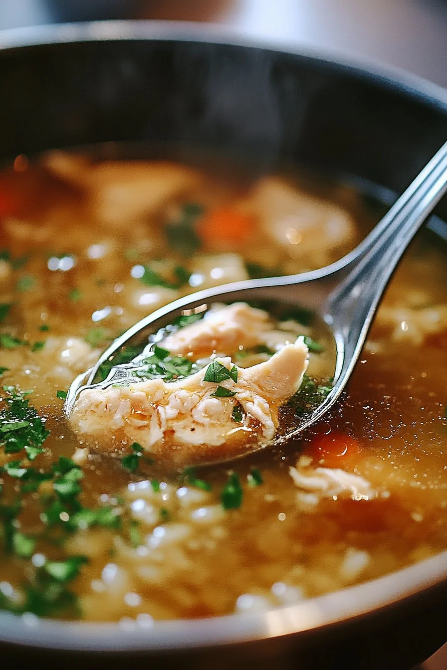 Chicken soup with rice