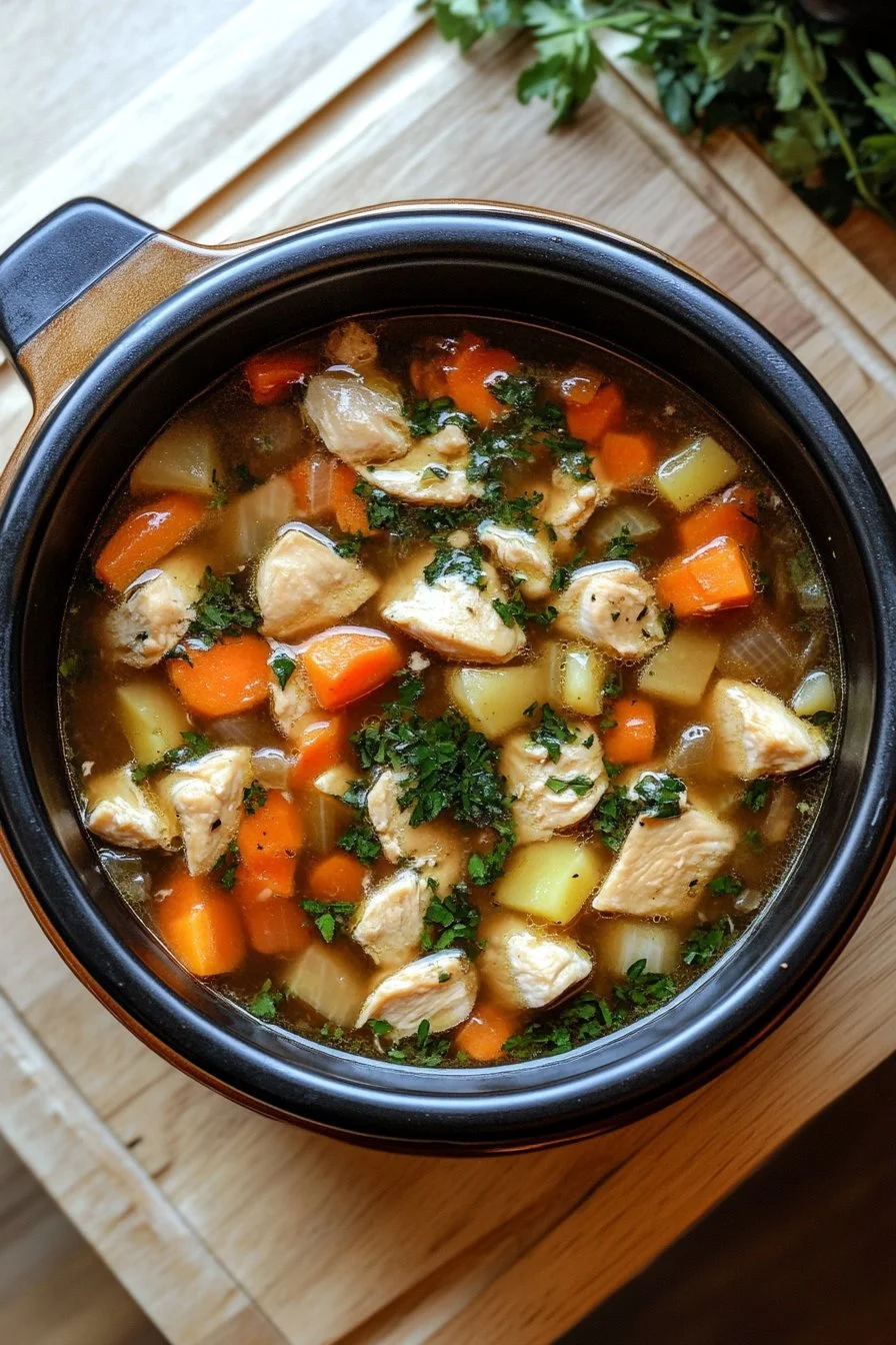 Chicken soup with vegetables