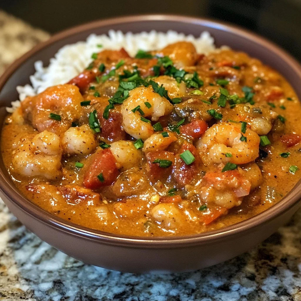 Delicious plate of Crawfish Étouffée showcasing tender crawfish in a rich roux