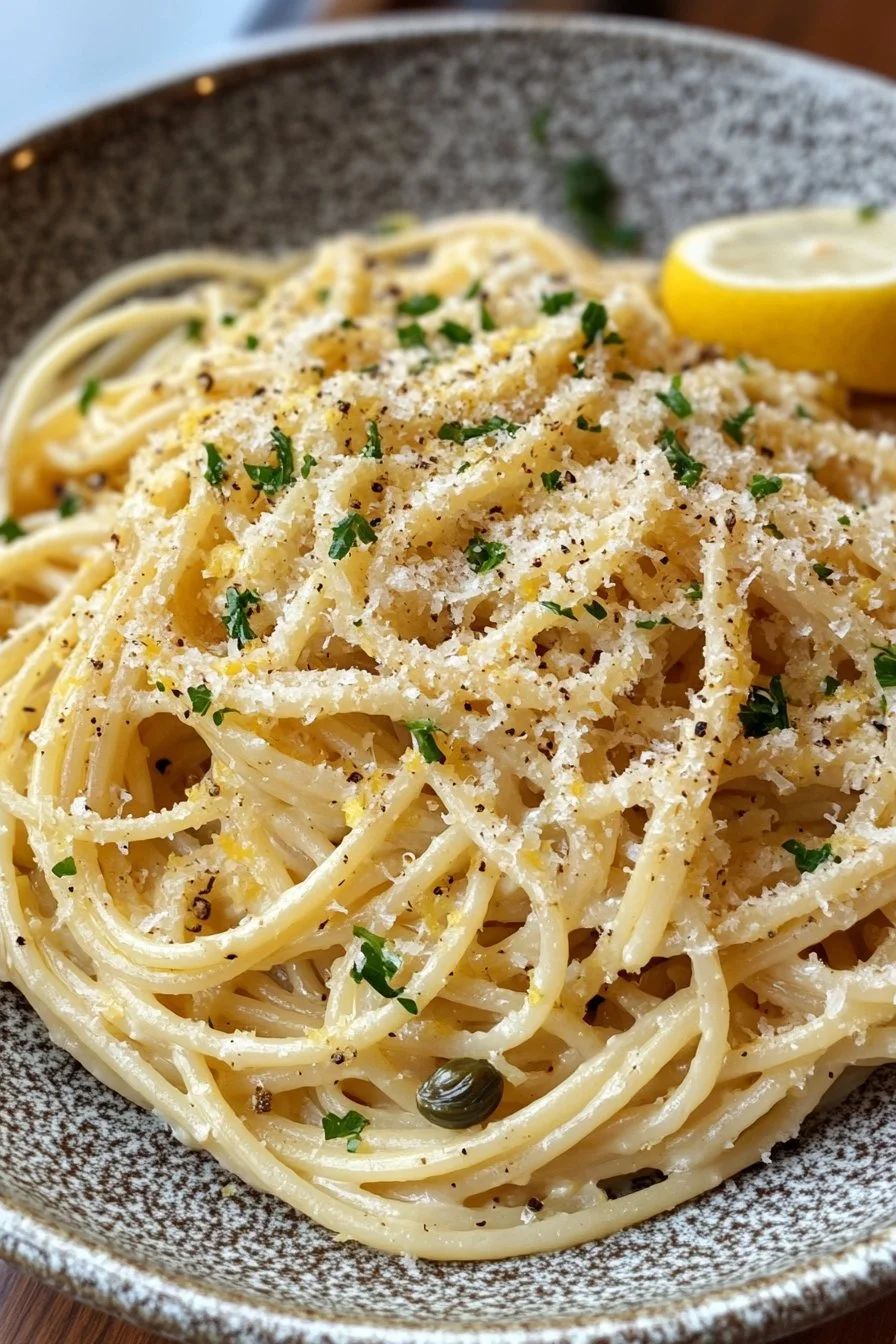 Creamy Parmesan Lemon Caper Pasta