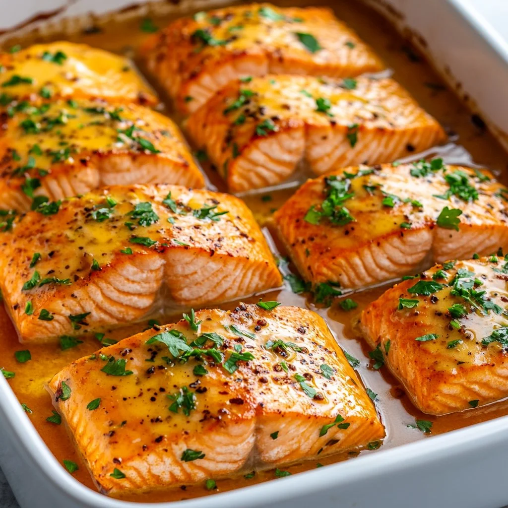 Delicious creamy salmon dish served on a romantic Valentine's dinner table.
