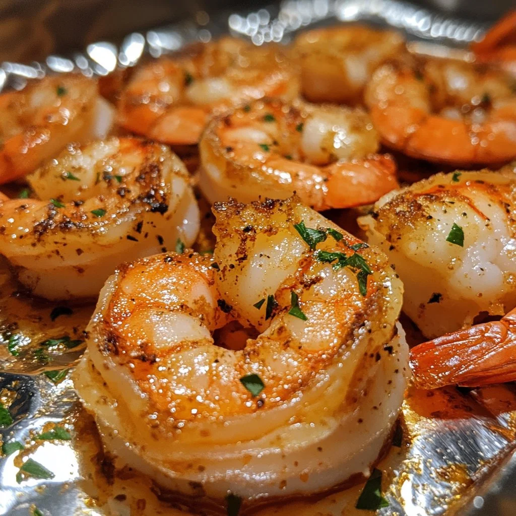 Easy baked shrimp recipe made in the oven or air fryer