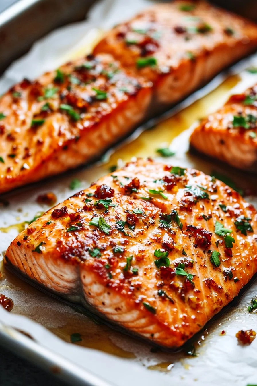 Easy Honey Garlic Baked Salmon