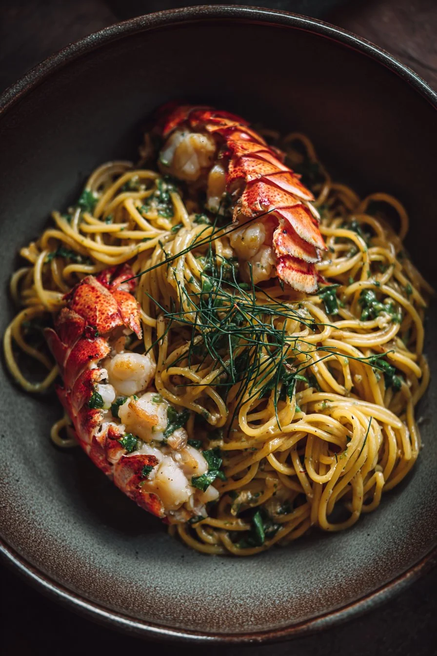 Elegant Lobster Tail Pasta