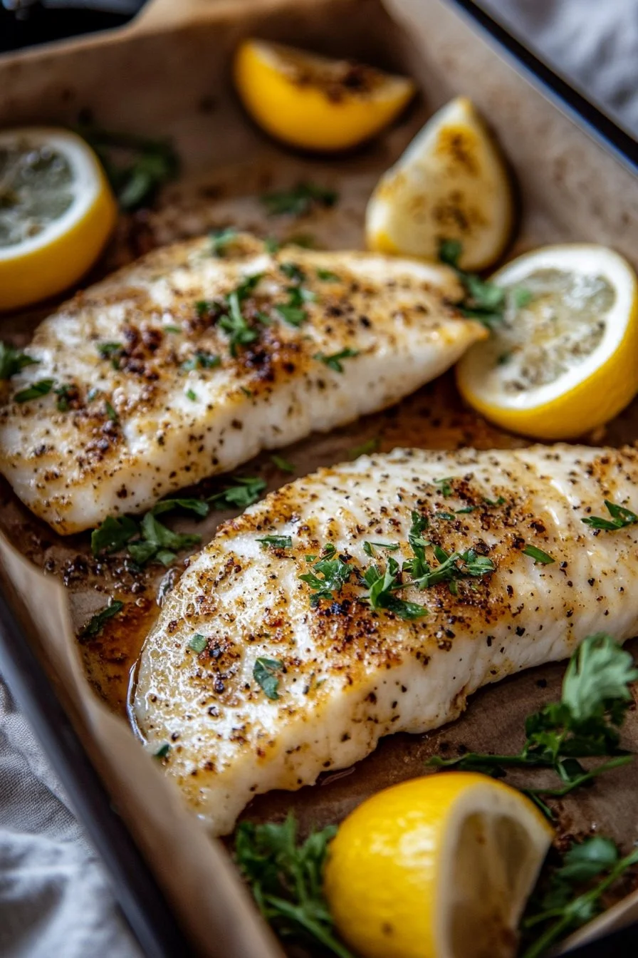 Garlic Butter Oven Baked Tilapia