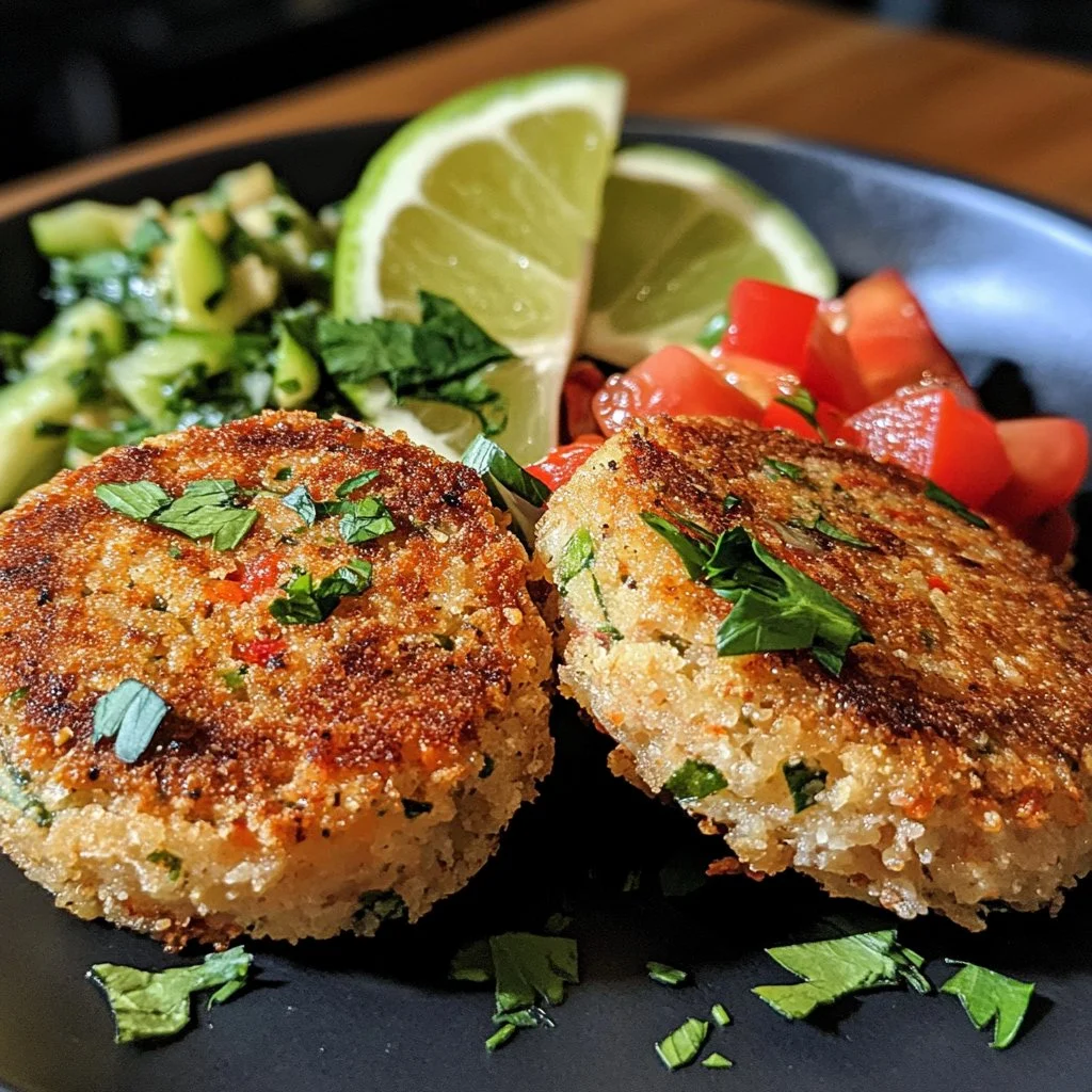 Keto Tuna Cakes served with zesty Lemon Aioli on a plate