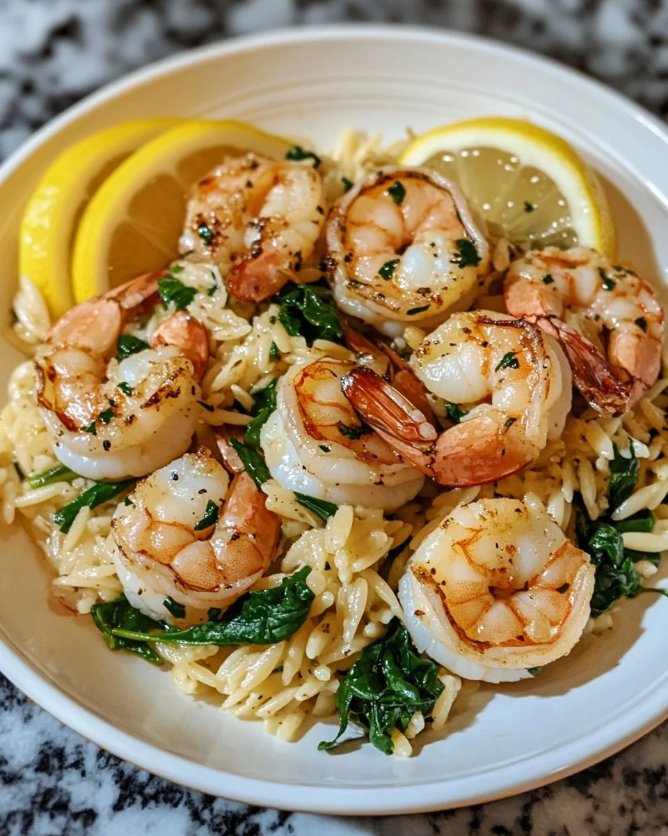 Lemon Garlic Shrimp with Spinach Orzo: A 25-Minute Mediterranean Masterpiece