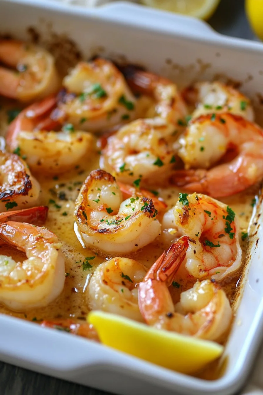 Magic Baked Shrimp in Lemon Butter Sauce
