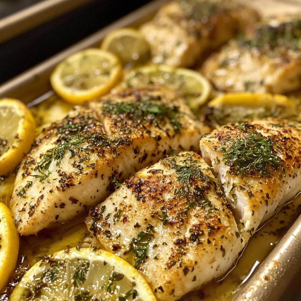 Mediterranean Tilapia served with fresh herbs and vegetables