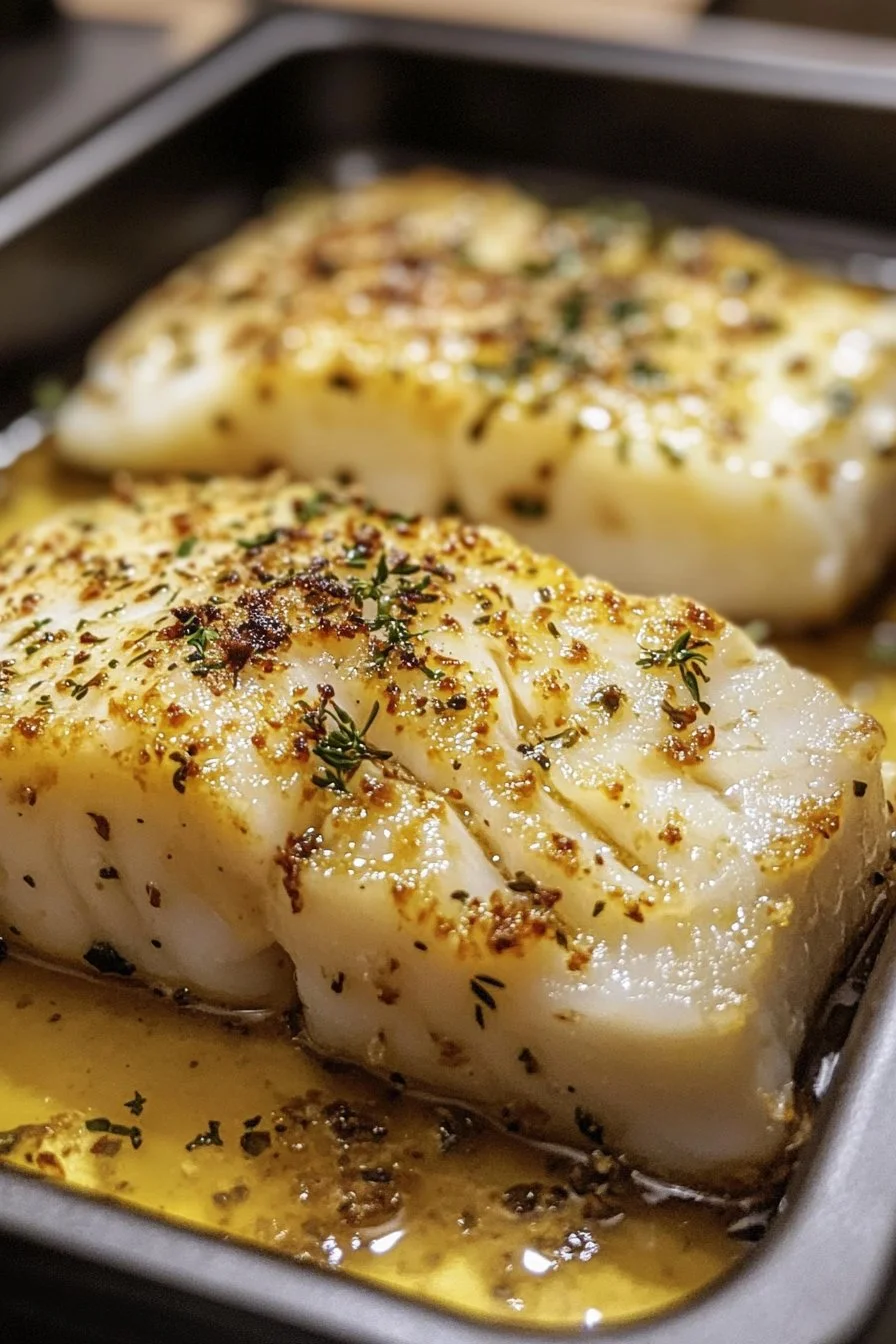 Moist Baked Cod with Mayonnaise