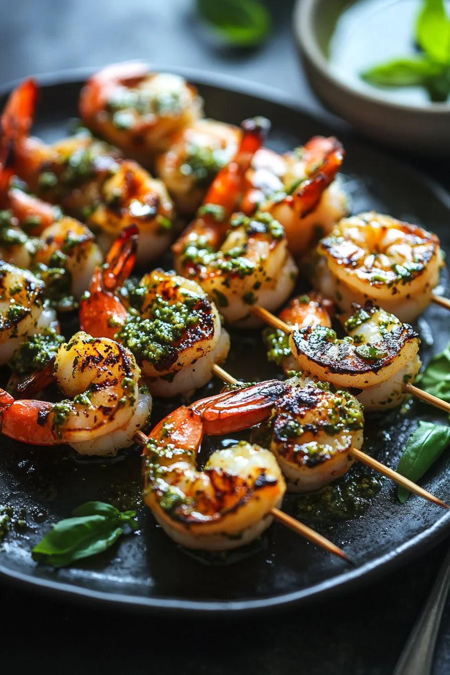Pesto Grilled Shrimp Recipe
