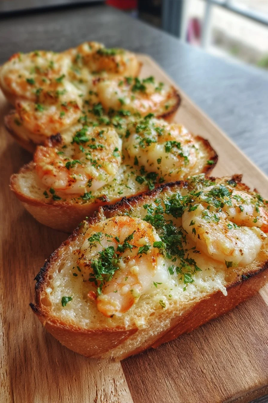 Seafood Garlic Bread