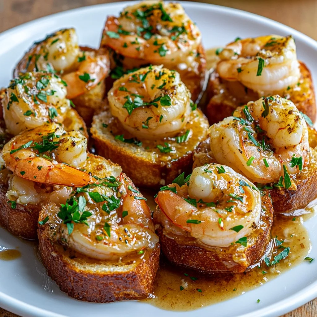 Delicious Shrimp & Crab Garlic Bombs served with garlic butter sauce.