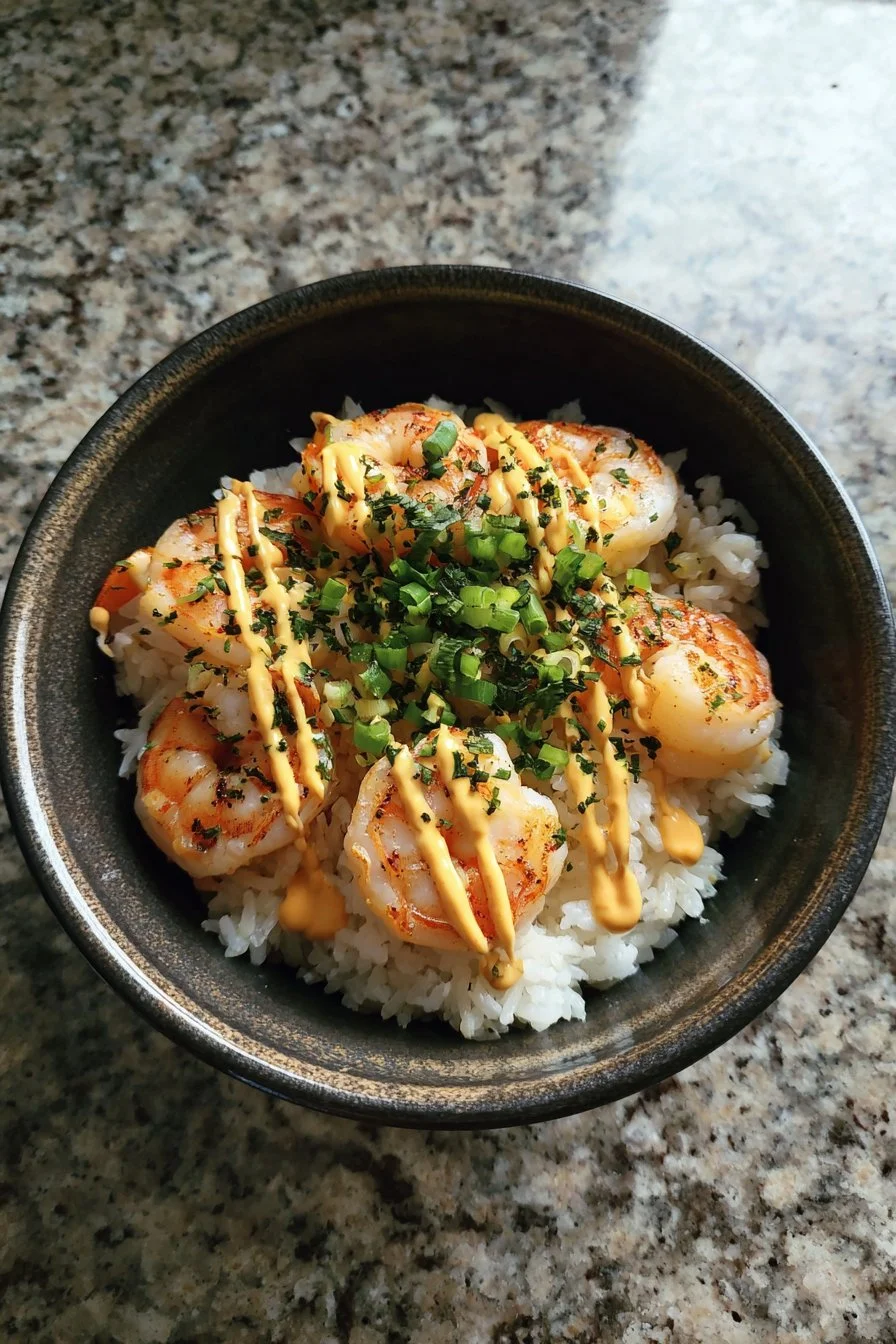 Shrimp Rice Bowls with Spicy Mayo