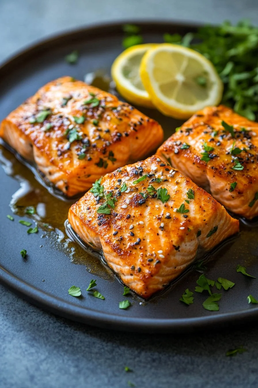 Simple Air Fryer Honey Lemon Salmon
