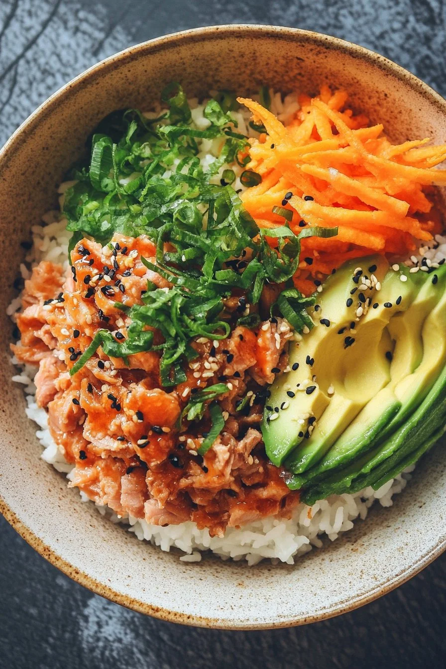 Tuna Avocado Crispy Rice Salad