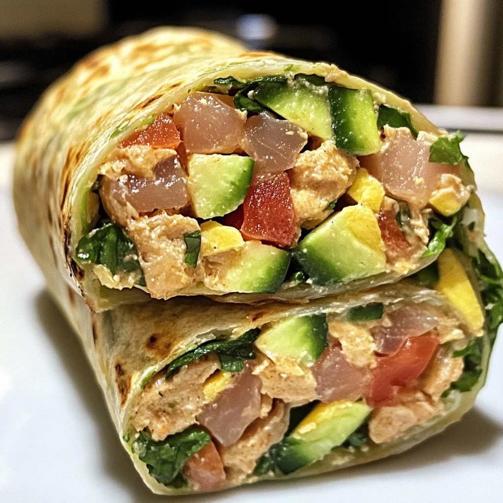 Tuna Wrap Delight featuring fresh ingredients and a healthy wrap