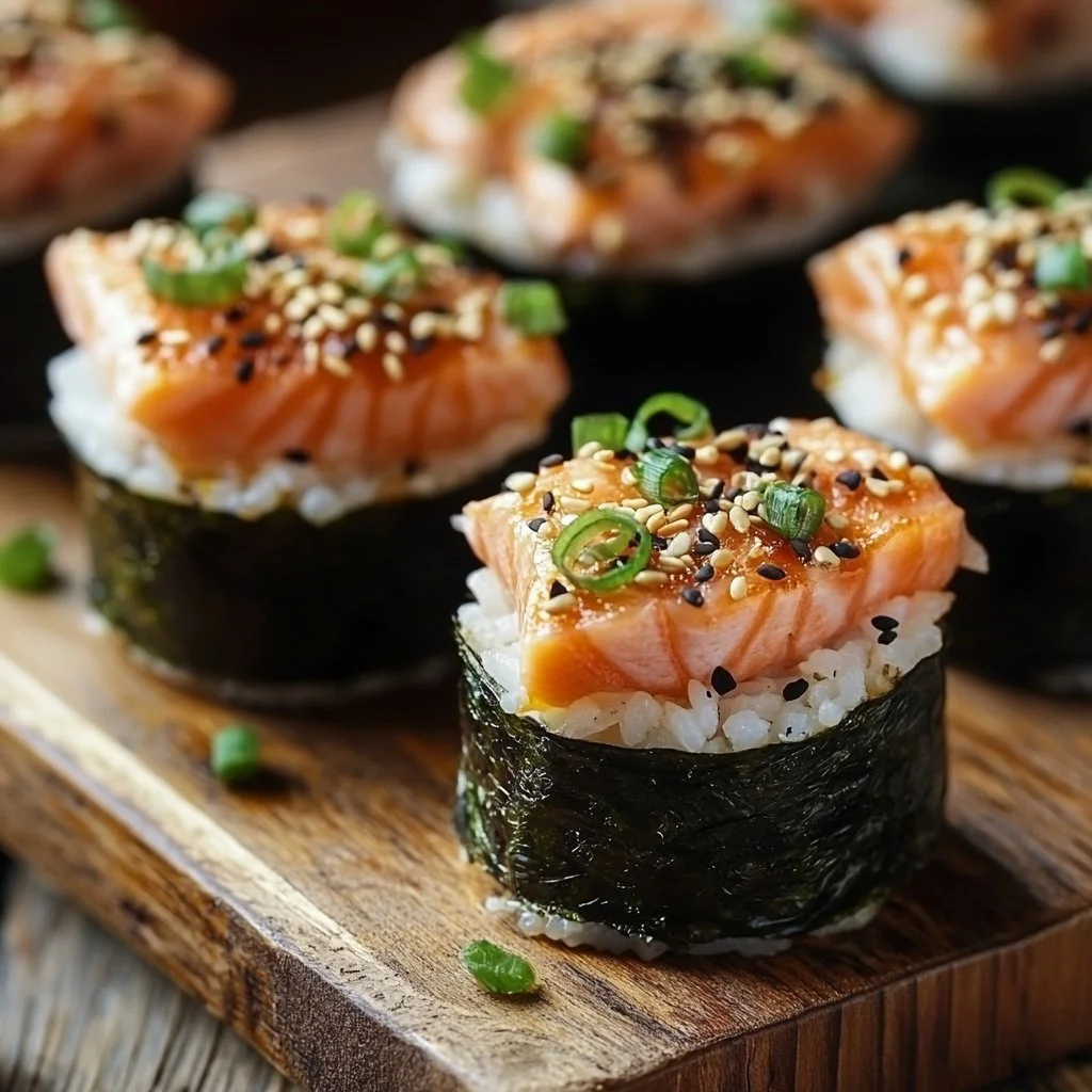 Easy baked salmon sushi bake cups recipe for sushi lovers