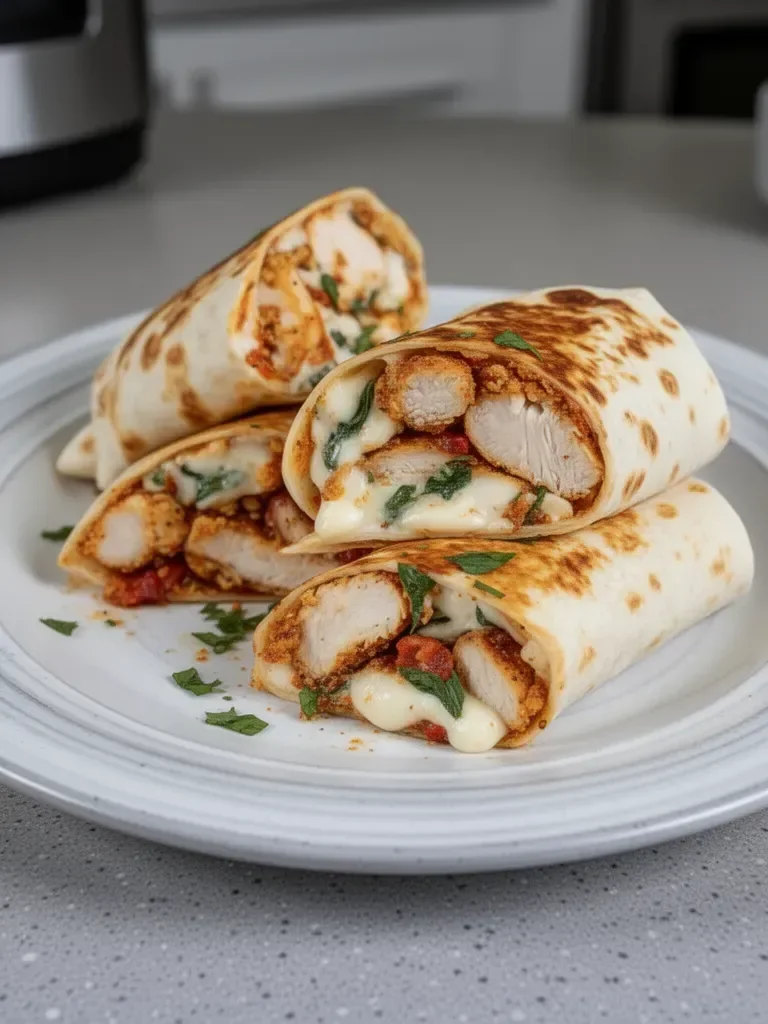 Air Fryer Chicken & Mozzarella Wraps
