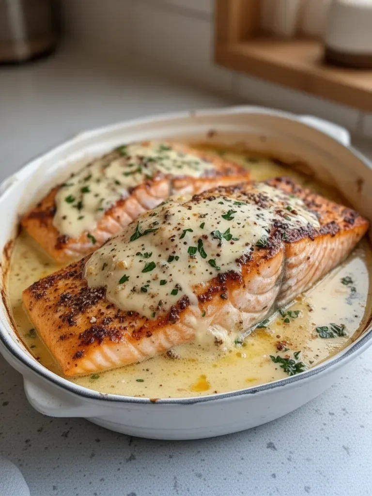Baked Boursin Salmon