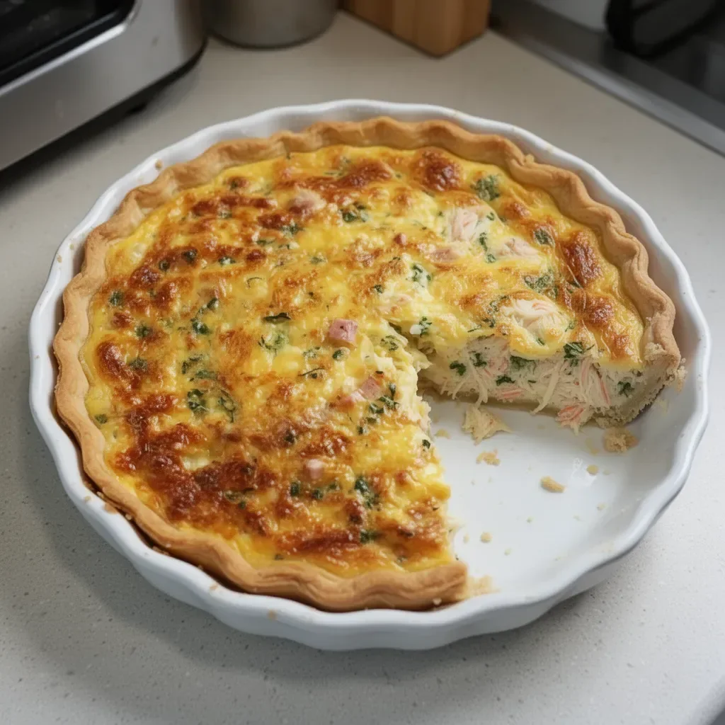 Delicious crab quiche recipe by Barefoot Contessa with fresh crab meat.