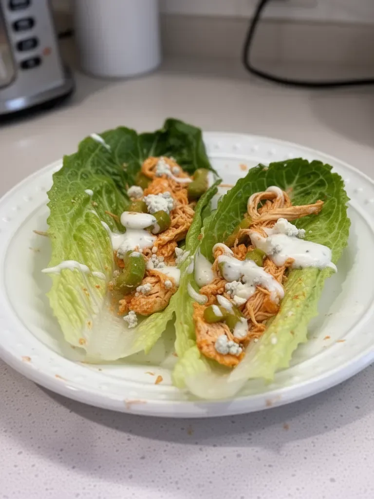 Buffalo Chicken Lettuce Wraps