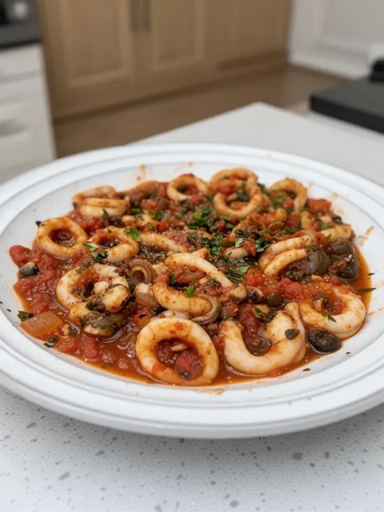 Calamari in Puttanesca Sauce