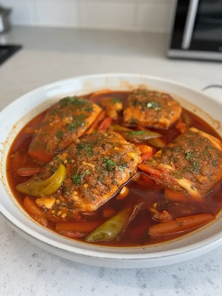 Classic Spicy Moroccan Fish in Rich Sauce