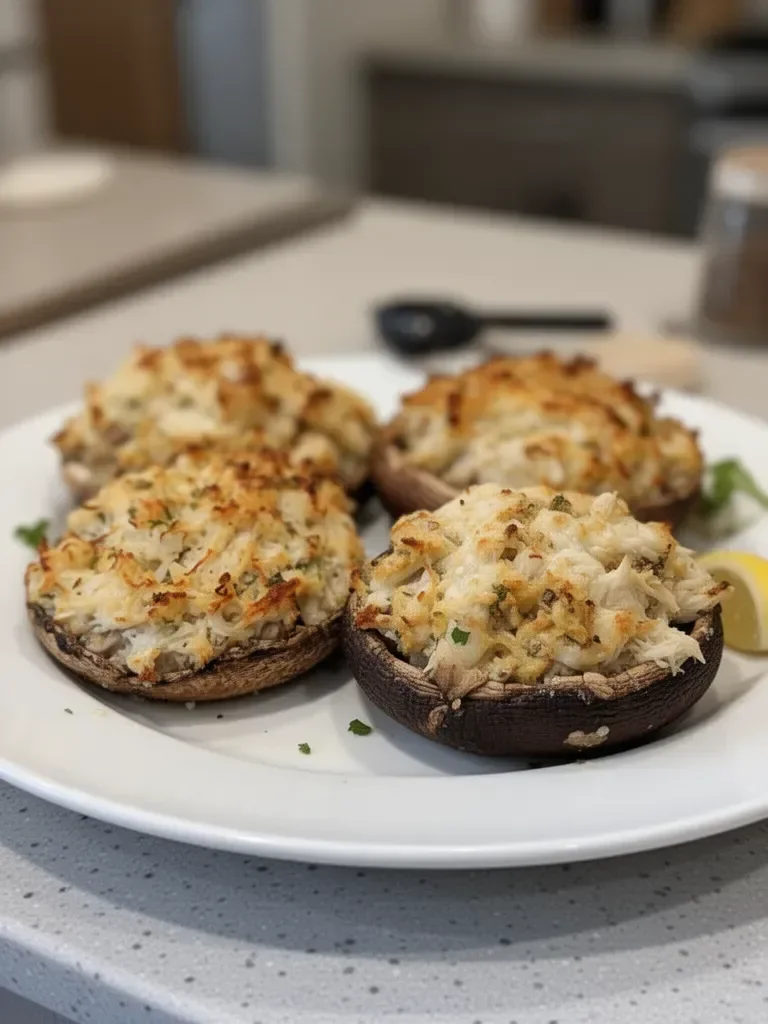 Crab-Stuffed Portobello Mushrooms