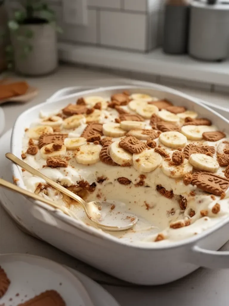 Creamy Biscoff Banana Pudding