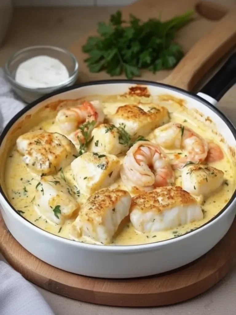 Creamy Garlic Butter Cod and Shrimp Skillet: 30-Minute Dinner