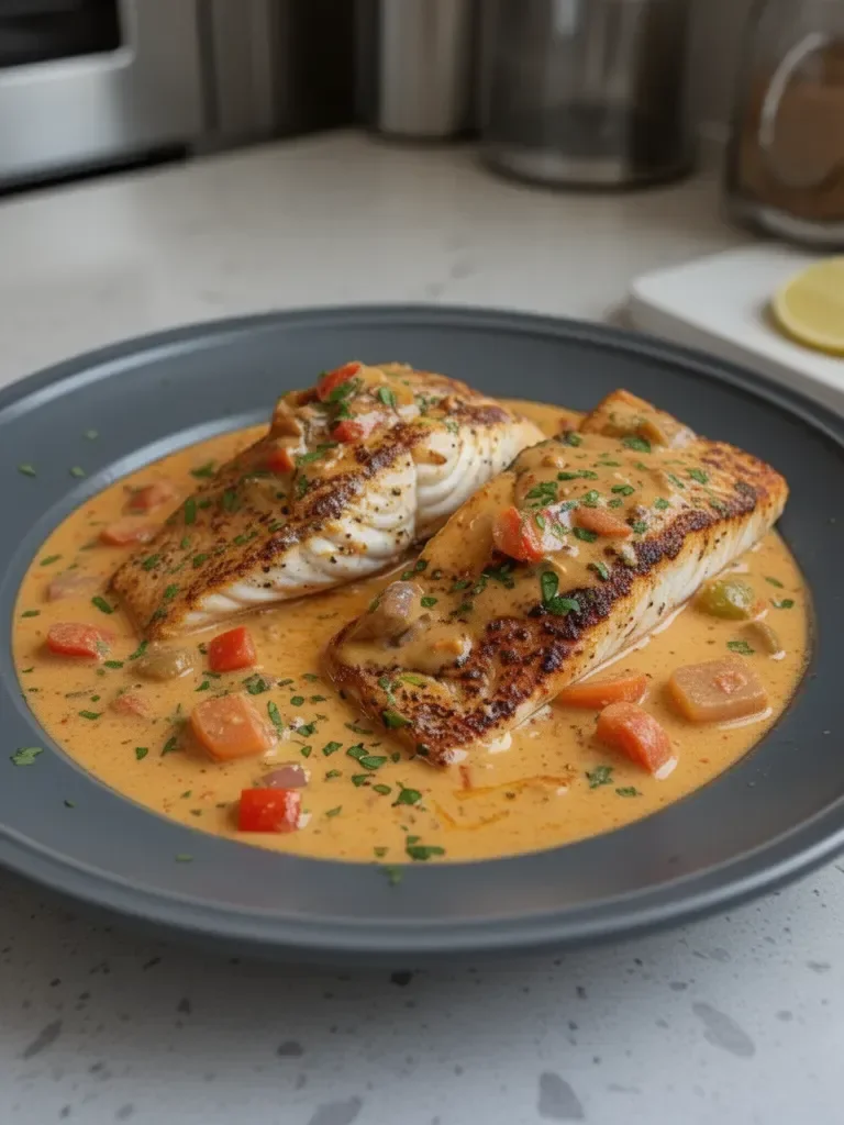 Creamy Spicy Creole Red Snapper