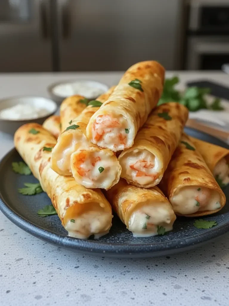 Crispy Crab And Shrimp Queso Taquitos You'll Love to Make