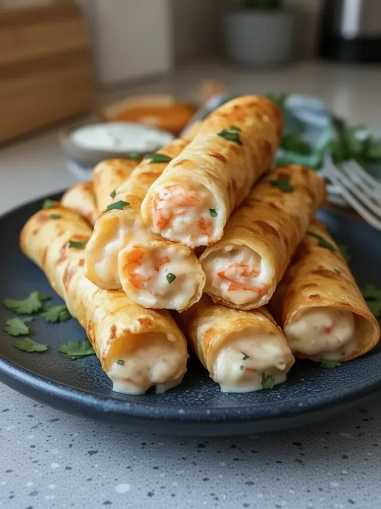 Crispy Crab And Shrimp Queso Taquitos You'll Love to Make