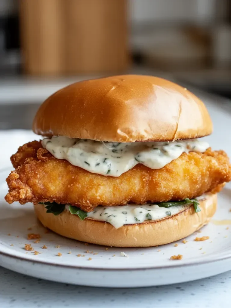 Crispy Fried Cod Fish Sandwich