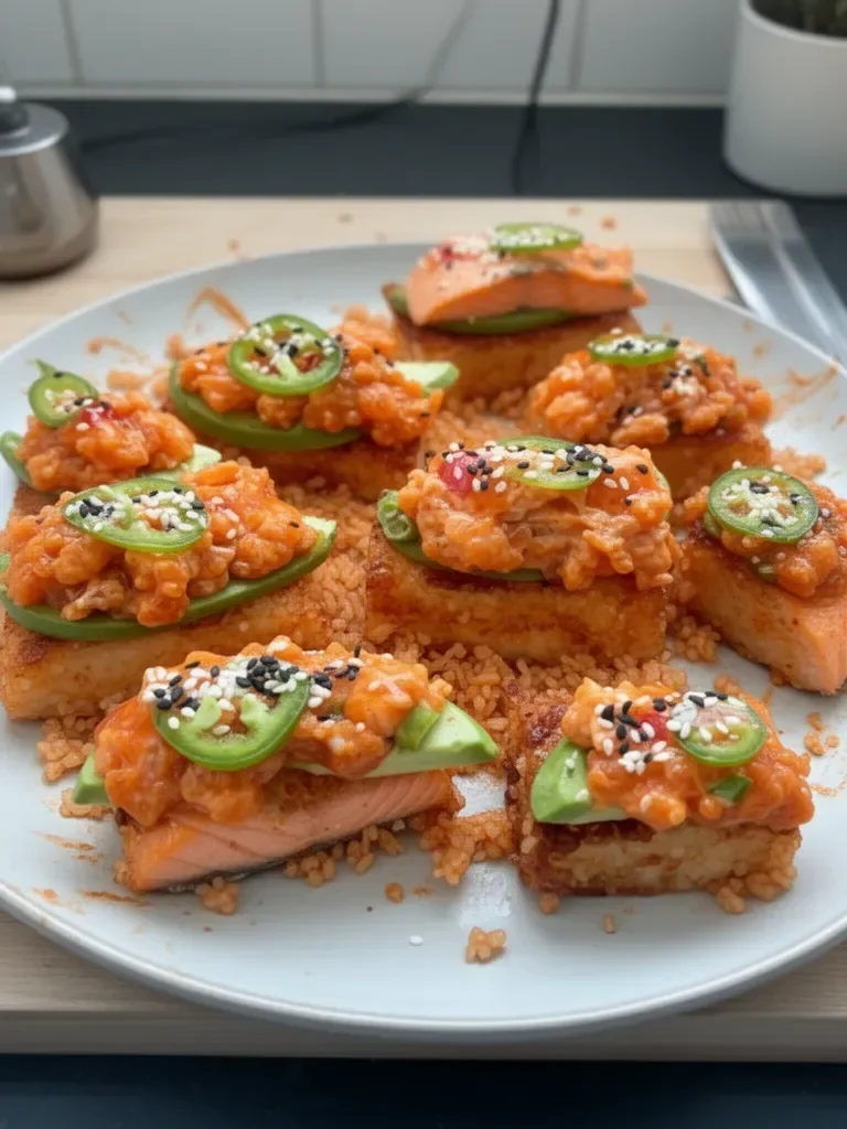Crispy Rice with Spicy Salmon