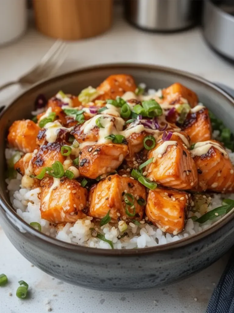 Crispy Salmon and Rice Bowl